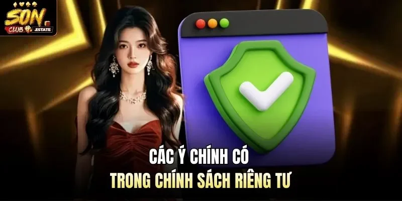 Các ý chính có trong chính sách riêng tư